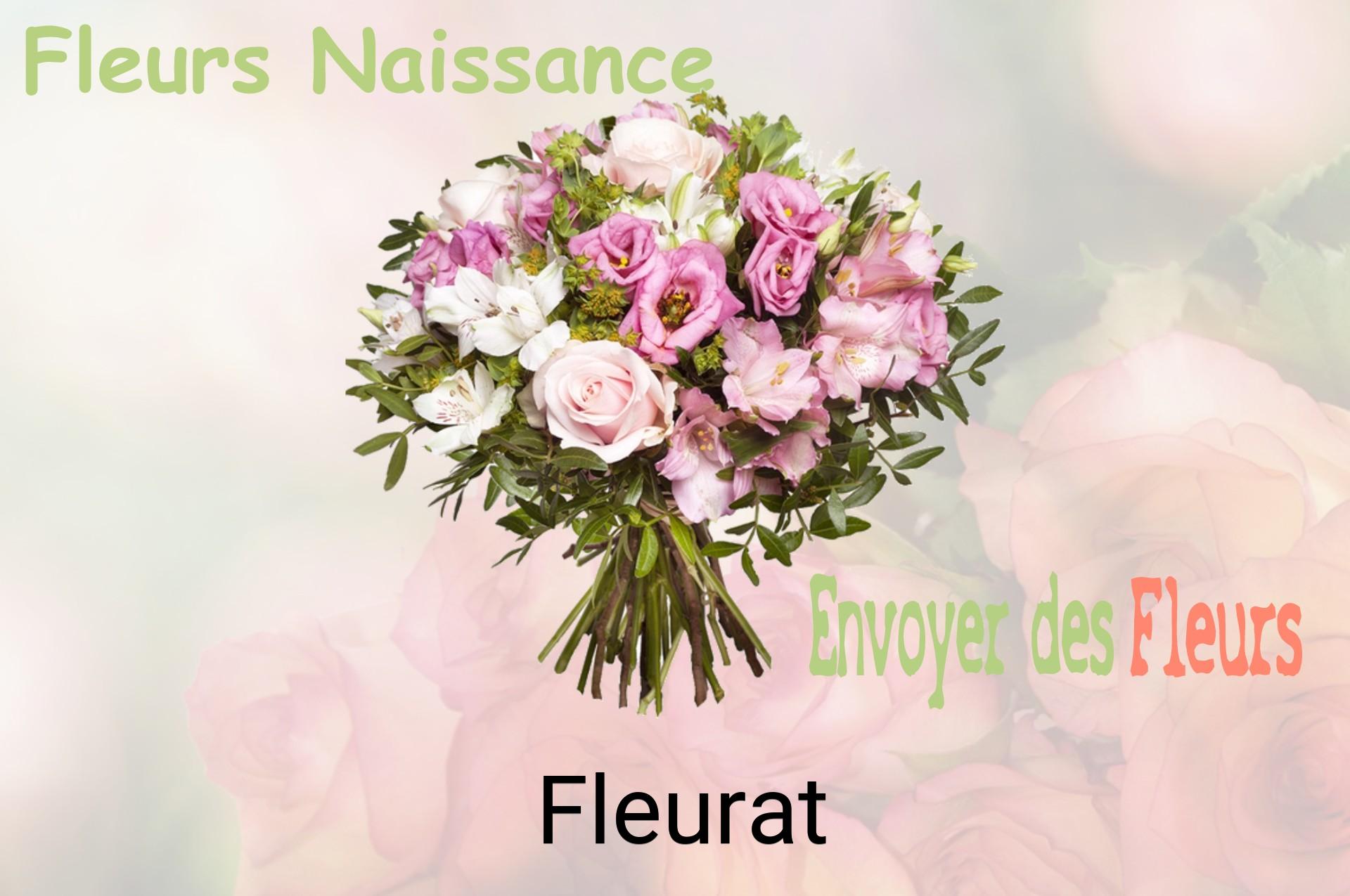 Bouquet de fleurs de naissance livré à Fleurat