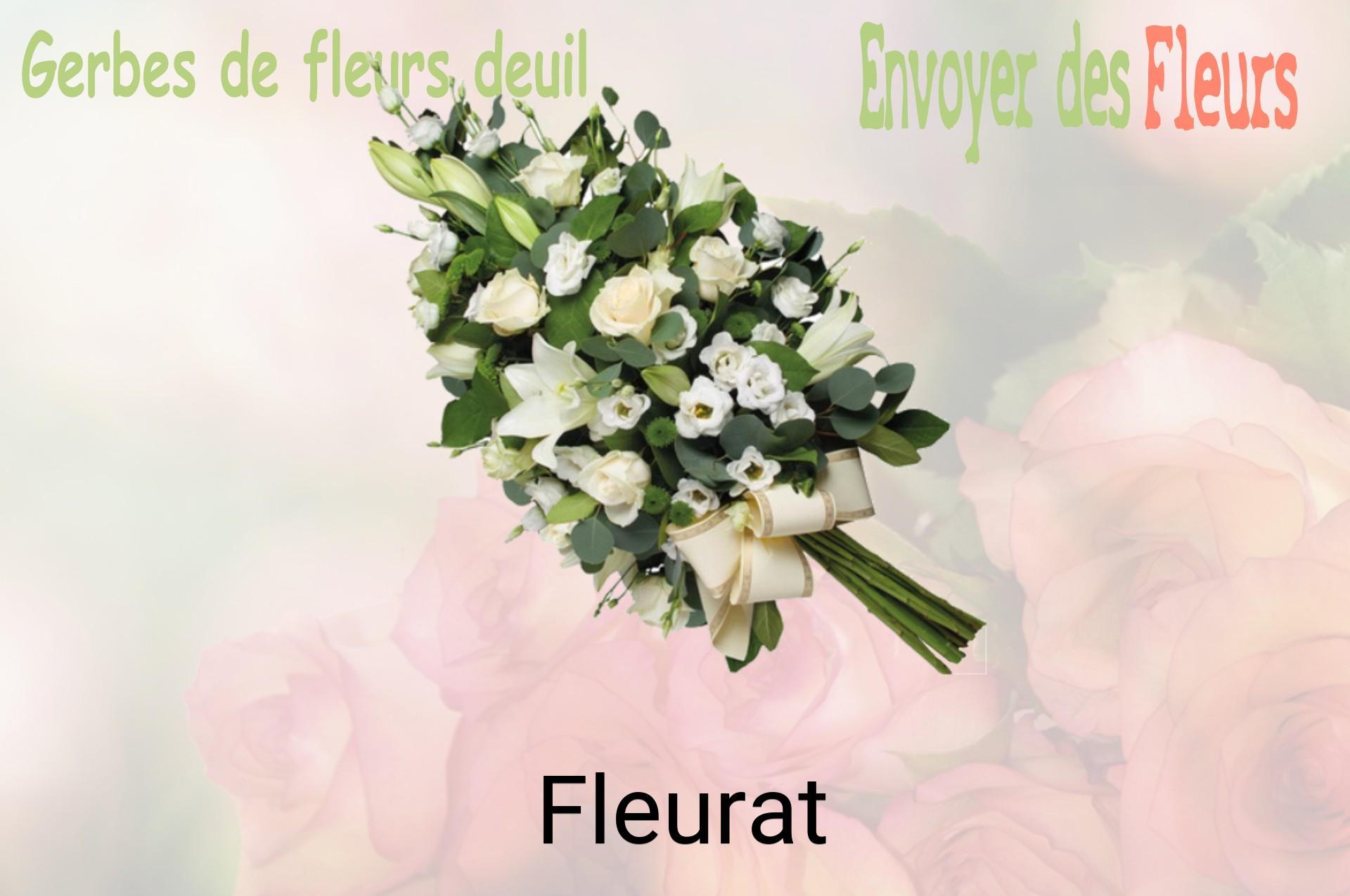 Gerbe de fleurs de deuil livrée à Fleurat